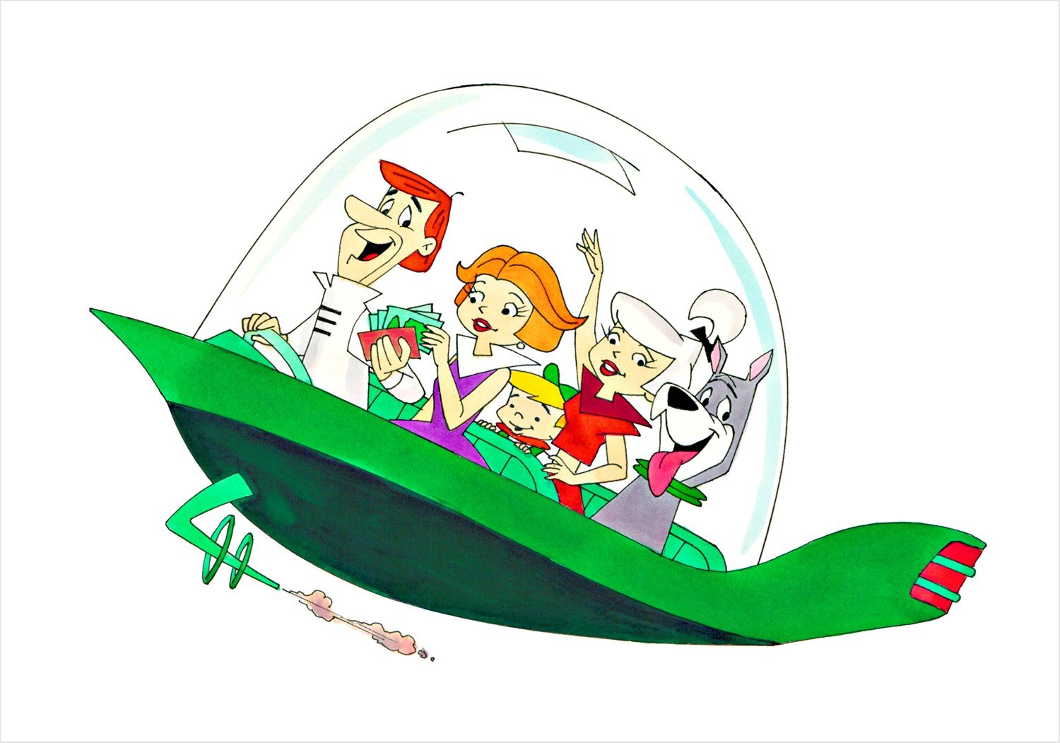 Ron Campbell’s depiction of the Jetsons’ “car.”